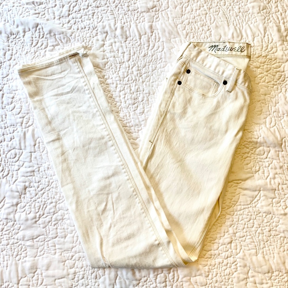 Madewell Rail Straight White Jeans